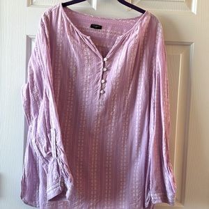 Pink long sleeve blouse